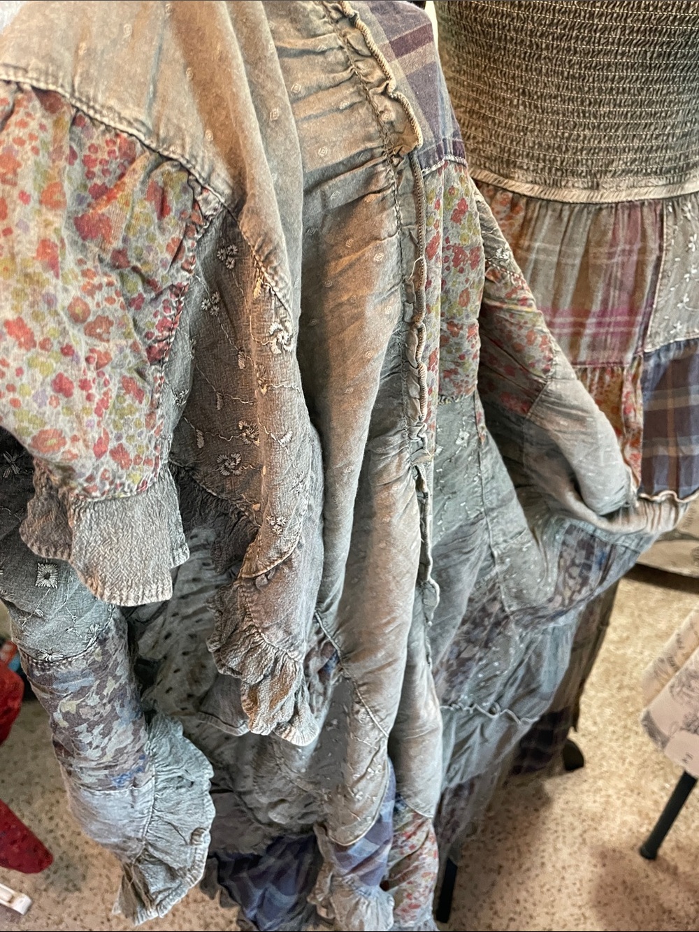Bohemian /. Boho /Hippie Patchwork Maxi Dress Young Threads - Picture 10 of 14